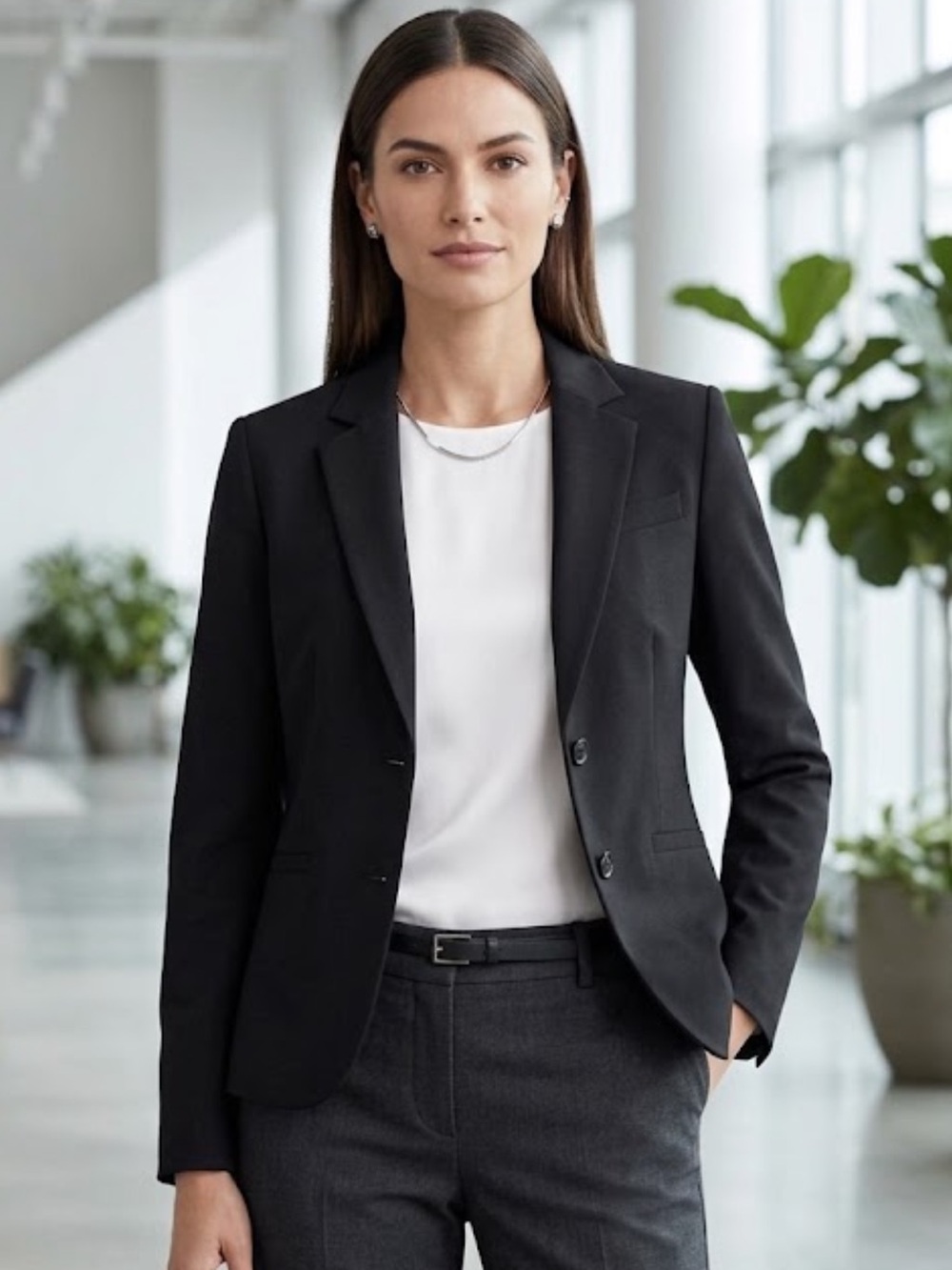 Calvin Klein Black Women's Tailored Blazer Size 4